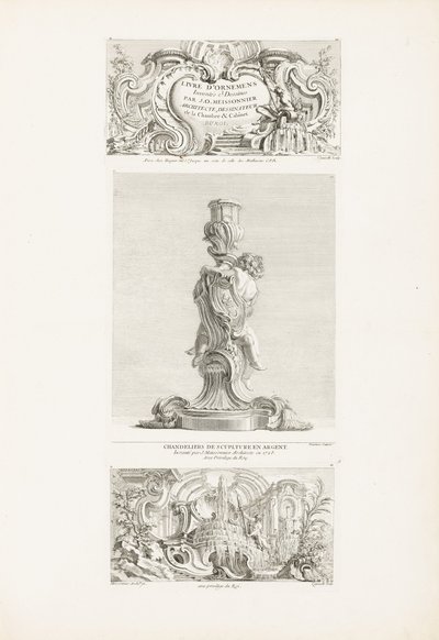 Livres DOrnemens Inventés und Dessines par J.A. Meissonnier Architecte, Dessinateur de la Chambre und C... von Juste Aurèle Meissonnier